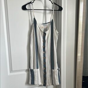 Striped Button-Down Dress